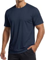 Camiseta TACVASEN Athletic Dry Fit de manga curta azul marinho para homens Camiseta TACVASEN Athletic Dry Fit de manga curta azul marinho para homens