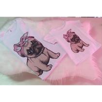 Camiseta Tal mãe e Tal filha Cachorro Laço Camiseta Tal mãe e Tal filha Cachorro Laço
