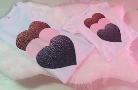 Camiseta Tal Mãe Tal Filha Corações Camiseta Tal Mãe Tal Filha Corações