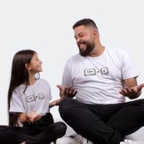 Camiseta Tal Pai Tal Filho CTRL C + CTRL V Branca Dia dos Pais