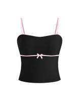 Camiseta tanquíni ZAFUL, sem alças, maiô Tummy Control, rosa M