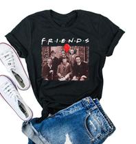 Camiseta Tasuxe Friends com estampa de Halloween preta L Camiseta Tasuxe Friends com estampa de Halloween preta L
