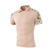 Camiseta Tática Masculina de Secagem Rápida - Camuflada, Manga Curta para Esportes ao Ar Livre