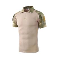 Camiseta Tática Masculina de Secagem Rápida - Camuflada, Manga Curta para Esportes ao Ar Livre