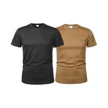 Camiseta Tática Masculina de Secagem Rápida - Manga Curta, Gola Redonda - Tamanhos até 4XL