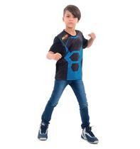 Camiseta Tática Nerf Azul Infantil