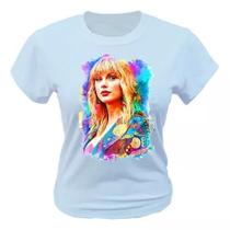 Camiseta Taylor Swift - Estampa Aquarela Elegante Camiseta Taylor Swift - Estampa Aquarela Elegante