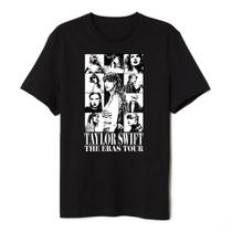 Camiseta Taylor Swift Preto e Branca The Eras Tour Camiseta Taylor Swift Preto e Branca The Eras Tour