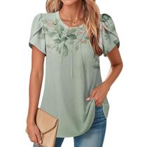 Camiseta TBILILO Boho Floral para mulheres de manga curta tamanho M Camiseta TBILILO Boho Floral para mulheres de manga curta tamanho M