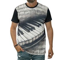 Camiseta Teclas De Piano Instrumento Musical Cordas Música
