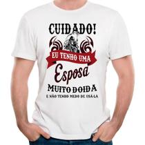 Camiseta tenho uma esposa muito doida camisa divertida