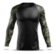 Camiseta Térmica Blusa Esportiva Longa Rash Guard Corrida Jiu Jitsu Proteção Solar UV Luta Dry Fit