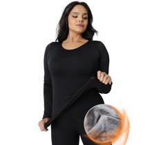 Camiseta Térmica Camisa Masculina Feminina Inverno Frio Flanelada Segunda Pele