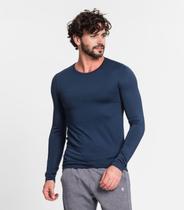 Camiseta Térmica Com Fleece Interno Diametro Azul