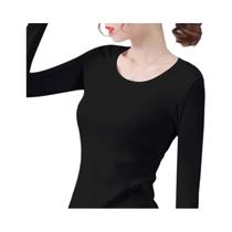 Camiseta Térmica Feminina De Inverno Com Gola Alta E Manga Longa, Pullover Sólido Camiseta Térmica Feminina De Inverno Com Gola Alta E Manga Longa, Pullover Sólido