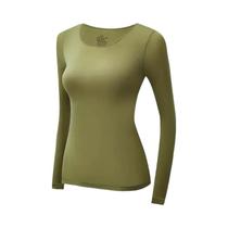 Camiseta Térmica Feminina De Manga Longa Fina Para Outono Inverno L-XL