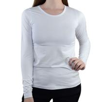 Camiseta Térmica Feminina Lezi Gola Redonda Branco 500765 Camiseta Térmica Feminina Lezi Gola Redonda Branco 500765