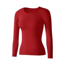 Camiseta Térmica Feminina Ultra-Fina E Sem Costura, Aconchegante, Casual, De Manga Longa Para Dormir