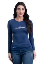 Camiseta Térmica Feminina Uv50+ Texas Farm - Uvf006 - Azul Marinho