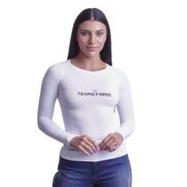 Camiseta Térmica Feminina Uv50+ Texas Farm - Uvf006 - Branco/ Preto