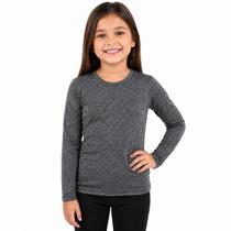 Camiseta Termica Infantil Menina Lezi Manga Longa Cinza Camiseta Termica Infantil Menina Lezi Manga Longa Cinza
