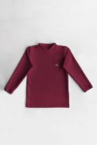 Camiseta Térmica Infantil Peluciada Bordo