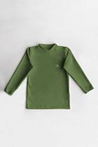 Camiseta Térmica Infantil Peluciada Verde Musgo Camiseta Térmica Infantil Peluciada Verde Musgo
