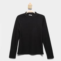 Camiseta Térmica Infantil Pix Love Manga Longa Gola Alta Menina