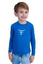 Camiseta Térmica Infantil Unissex Uv50+ M. Longa - Uvmini004 - Azul Profundo