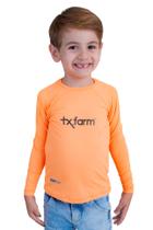 Camiseta Térmica Infantil Uv50+ M. Longa - Uvmini001 - Laranja Neon