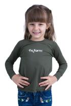 Camiseta Térmica Infatnil Uv50+ M. Longa - Uvmini001 - Verde Militar