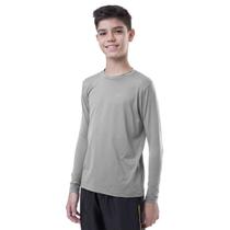 Camiseta Térmica Juvenil Cinza Elite UPF 50+ Camiseta Térmica Juvenil Cinza Elite UPF 50+