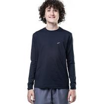 Camiseta Térmica Juvenil Preta Elite UPF 50+