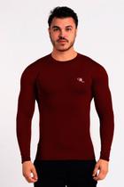 Camiseta Térmica Manga Longa Masculina Bordo Camiseta Térmica Manga Longa Masculina Bordo