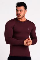 Camiseta Térmica Manga Longa Masculina Peluciada Bordo