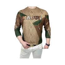 Camiseta Térmica Masculina De Manga Longa Para Outono E Inverno, Estampada, Moda Para Uso Interno Camiseta Térmica Masculina De Manga Longa Para Outono E Inverno, Estampada, Moda Para Uso Interno