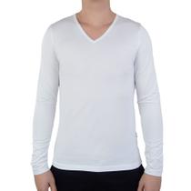 Camiseta Térmica Masculina Lezi Gola V Branca - 50080 Camiseta Térmica Masculina Lezi Gola V Branca - 50080
