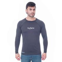 Camiseta Térmica Masculina Uv50+ Texas Farm - Uvm001 - Preto/ Branco