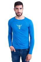 Camiseta Térmica Masculina Uv50+ Texas Farm - Uvm006 - Azul Profundo/ Branco