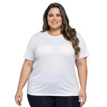 Camiseta Térmica Plus Size Manga Curta Feminina Proteção Solar Uv Dry fit