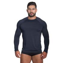 Camiseta térmica polo sport segunda pele uv unissex preto p black unica