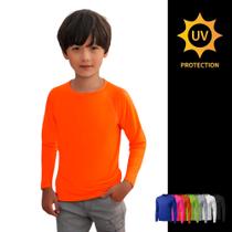 Camiseta Térmica Proteção UV Original Manga Longa Solar Infantil PLT 351