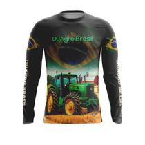 Camiseta Térmica Sublimada Manga Longa Duagro Trator Verde Suplex Dry UV Camiseta Térmica Sublimada Manga Longa Duagro Trator Verde Suplex Dry UV