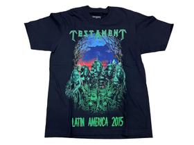 Camiseta Testament Banda de Rock Blusa Adulto E1105 BM Camiseta Testament Banda de Rock Blusa Adulto E1105 BM