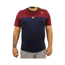 Camiseta Texas Dry Fit Esportiva Masculina Marinho Bordô