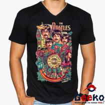Camiseta The Beatles 100% Algodão Banda de Rock Geeko