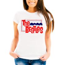 Camiseta The Beatles logo retrô exclusiva masculino feminino
