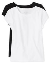 Camiseta The Children's Place de manga curta Basic Girl, pacote com 2