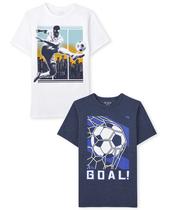 Camiseta The Children's Place de manga curta, pacote com 2 unidades, para meninos 10/12