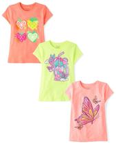 Camiseta The Children's Place Girls Everyday, pacote com 3 unidades, tamanho M